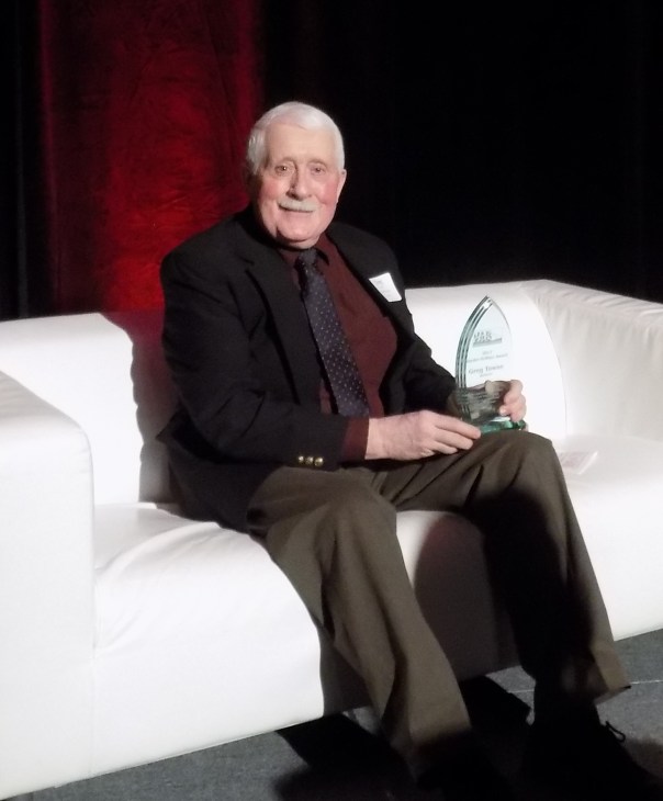 greg towne with award